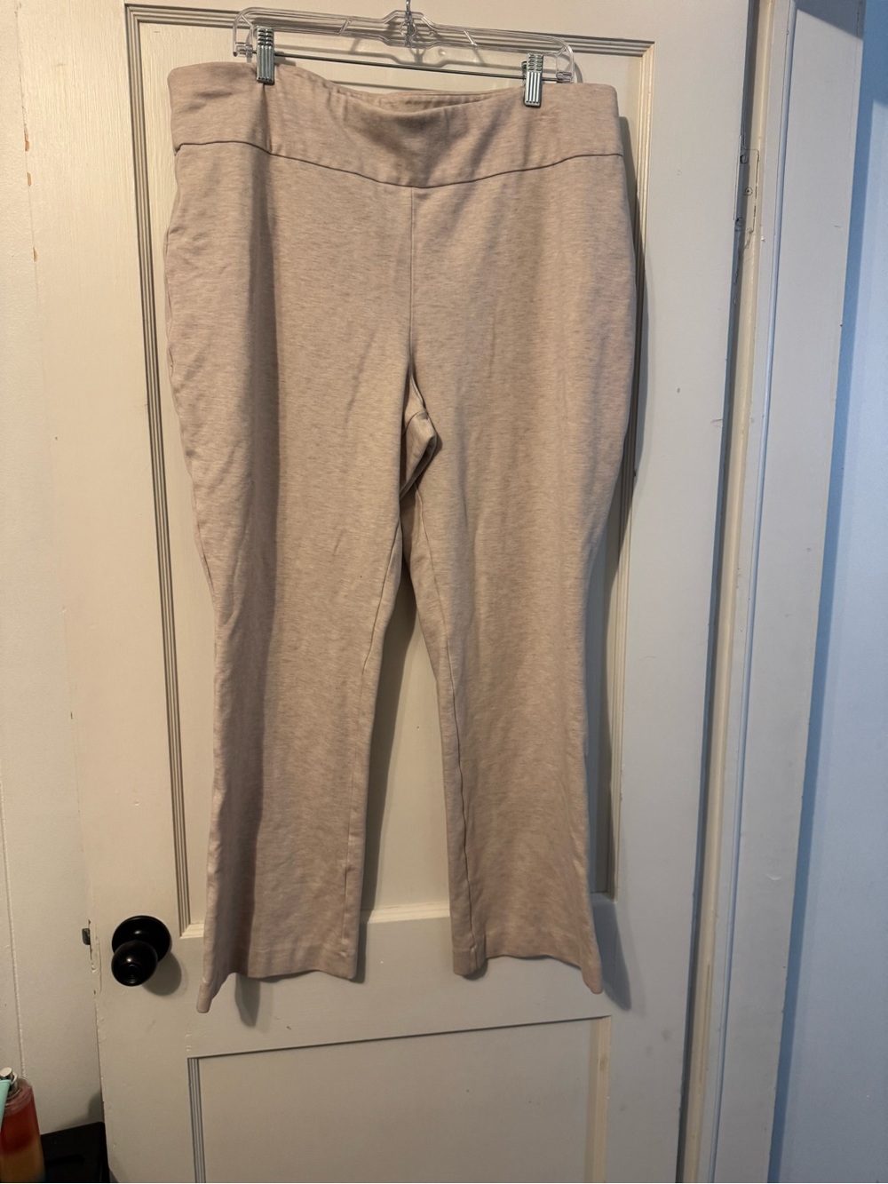 Express Women's Light Beige Wide Leg Ponte Pants